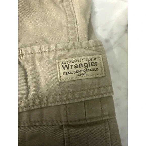 Wrangler Cargo Shorts Mens 34 60BPWGR Khaki Ripstop Outdoor Hiking - Picture 9 of 14